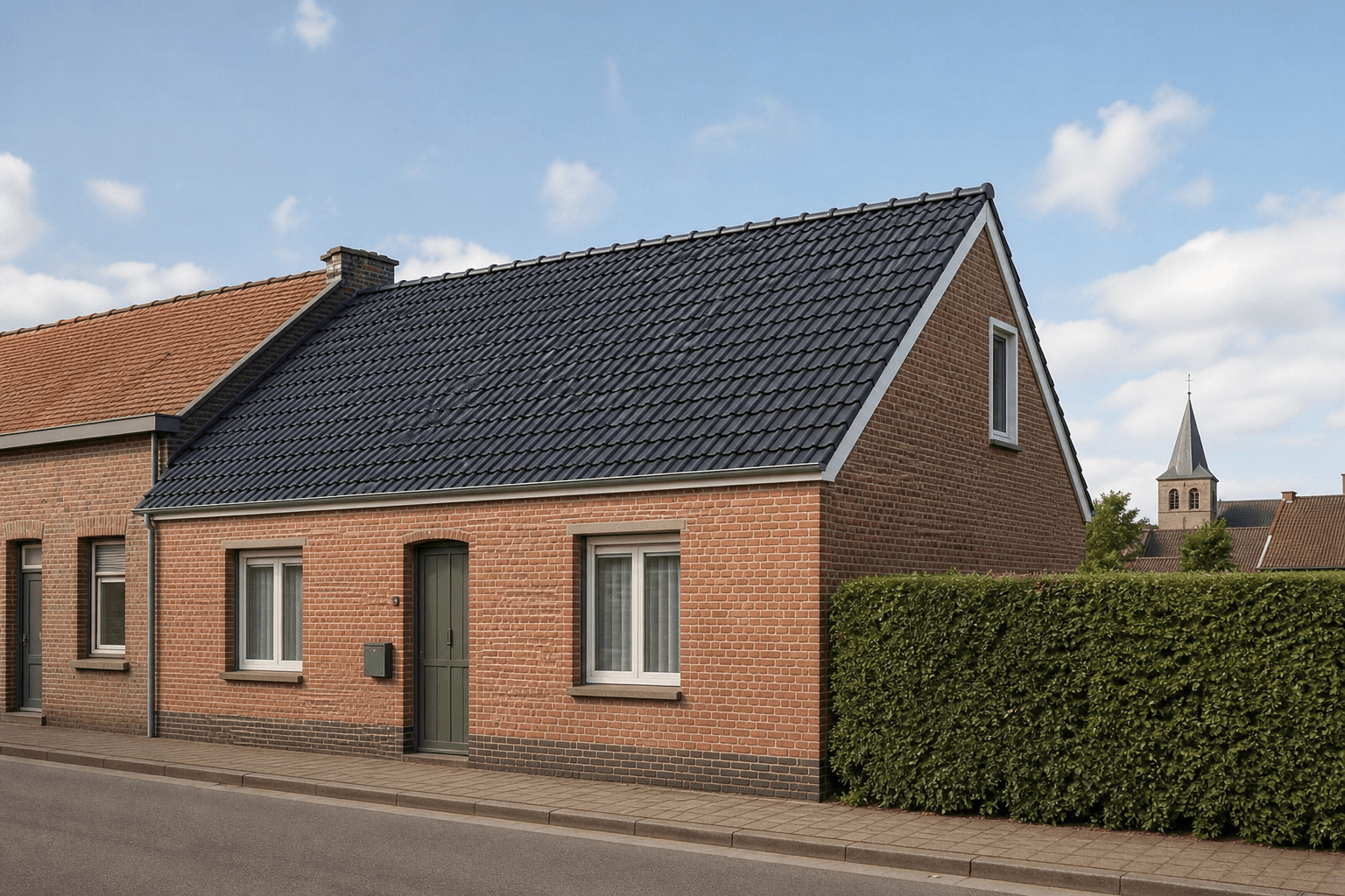 Nieuw pannendak op een woning in Zottegem